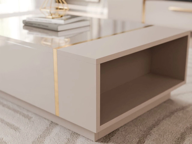 Zestaw mebli do salonu w stylu glamour Lunelie Kaszmir