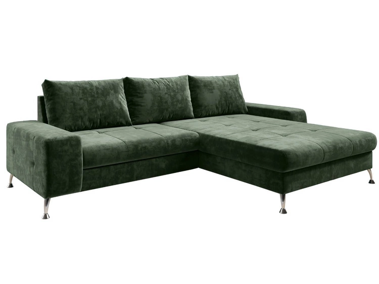 Narożnik L Prawy z funkcją spania i pojemnikiem Tonny Ciemny Zielony