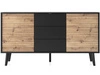 Komoda z drzwiami i szufladami 154 cm Astro Czarna