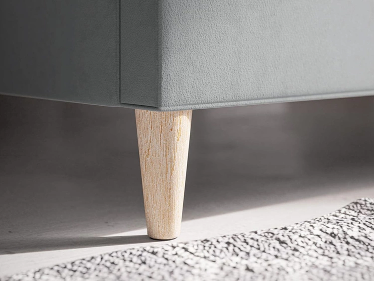 Łóżko tapicerowane ze stelażem 160x200 Luxe Jasny Szary