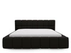 Łóżko tapicerowane z pojemnikiem i stelażem 180x200 Alicante Czarne