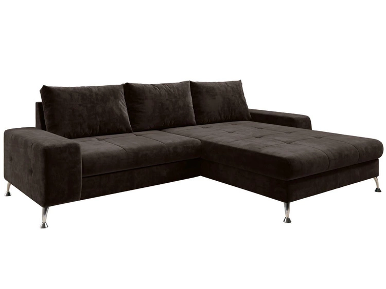 Narożnik L Prawy z funkcją spania i pojemnikiem Tonny Brązowy