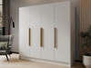 Szafa otwierana 200 cm Perugia Biała z złotymi uchwytami