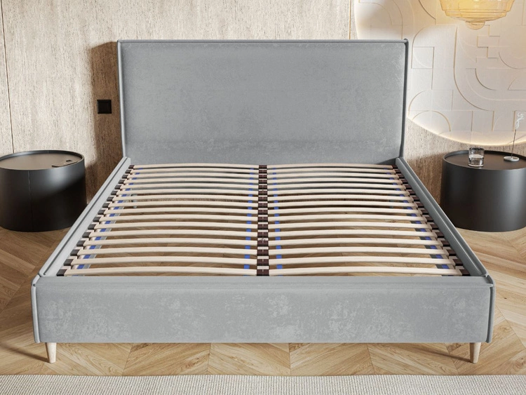 Łóżko tapicerowane ze stelażem 160x200 Grenada Beżowy