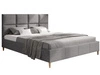Łóżko tapicerowane ze stelażem 140x200 Luxe szary