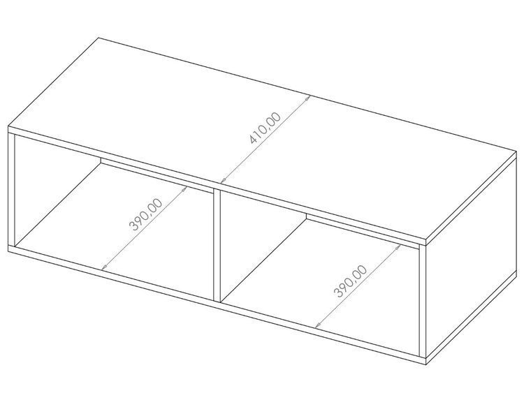 Zestaw szafek pod telewizor z drzwiczkami 200 cm Kioto Czarny