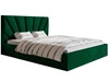 Łóżko tapicerowane z pojemnikiem i stelażem 160x200 Orlo ciemnozielone