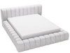 Łóżko tapicerowane z pojemnikiem na pościel i stelażem 160x200 Italia Jasnoszare