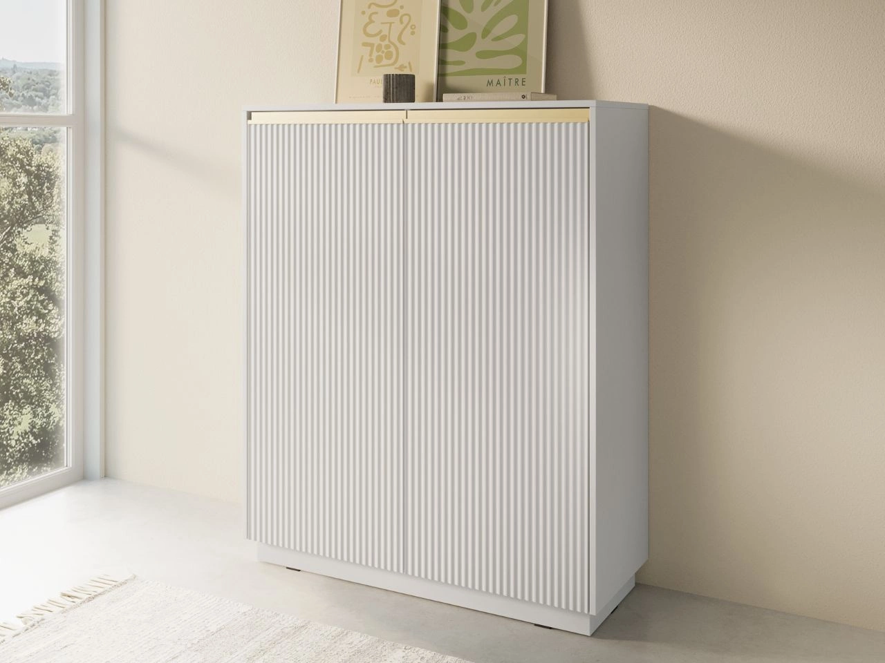 Komoda z drzwiami wysoka Roland Biały