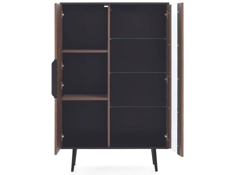 Witryna stojąca do salonu Nemi Brązowa