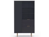 Regał z szufladami i drzwiczkami Ankara Czarny