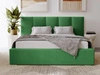 Łóżko tapicerowane z pojemnikiem i stelażem 180x200 cm Lizbona Zielone