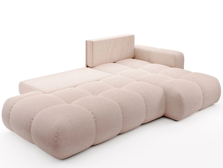 Narożnik L Prawy z funkcją spania i pojemnikiem Sile L Jasnoróżowy