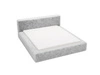 Łóżko tapicerowane z pojemnikiem i stelażem 120x200 cm Enjoy Jasnoszare