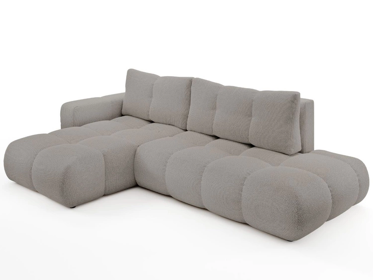 Narożnik L Lewy z funkcją spania i pojemnikiem Sile L Szary