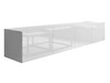 Wisząca szafka RTV pod telewizor z drzwiczkami i oświetlewniem LED  200 cm Nodoo Biały połysk