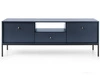 Szafka pod telewizor z szufladami i drzwiczkami na czarnych nóżkach Amor Granatowa