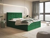 Łóżko kontynentalne z pojemnikiem na pościel 180x200 Denza Zielone