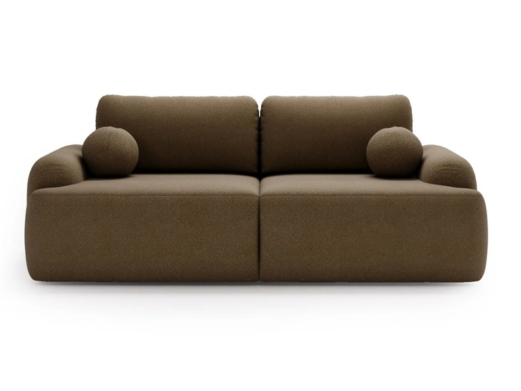 Kanapa z funkcją spania i pojemnikiem Aurio Brązowa