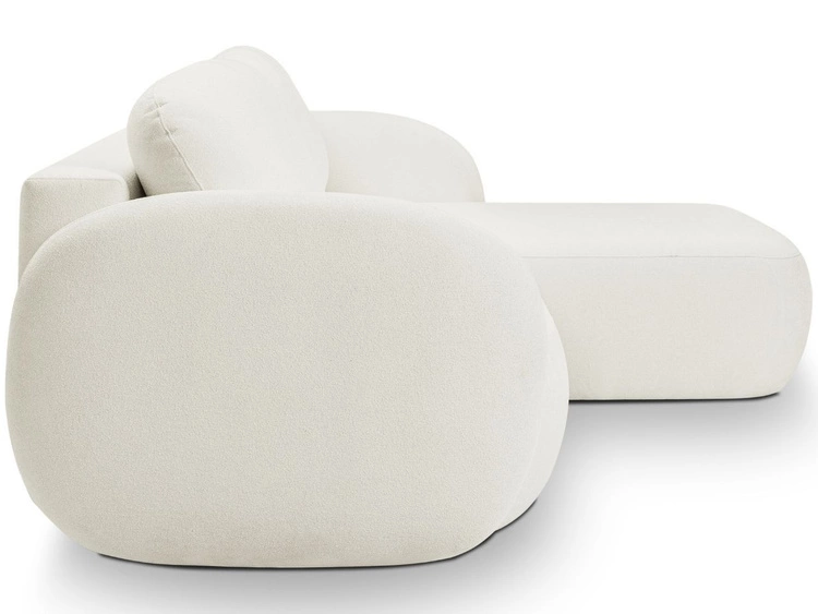 Narożnik L Prawy z funkcją spania i pojemnikiem Oreo Kremowy