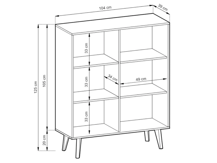Komoda z drzwiami 104 cm Astro Czarna