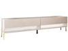 Szafka RTV do salonu 180 cm ze złotymi metalowymi nóżkami i oświetleniem LED Aurelie Kaszmir mat