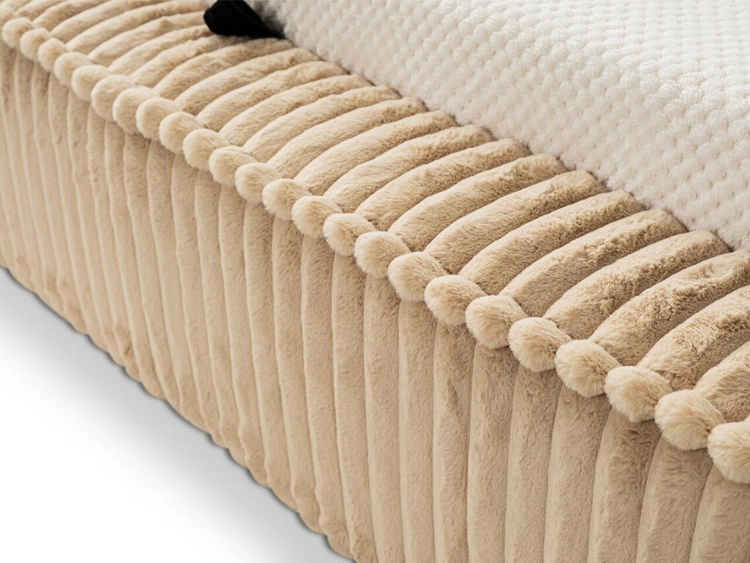 Łóżko tapicerowane z pojemnikiem i stelażem 180x200 Lago Beżowe