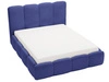 Łóżko tapicerowane z pojemnikiem i stelażem 160x200 Galli Niebieskie
