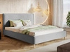 Łóżko tapicerowane ze stelażem 160x200 Grenada Jasny szary