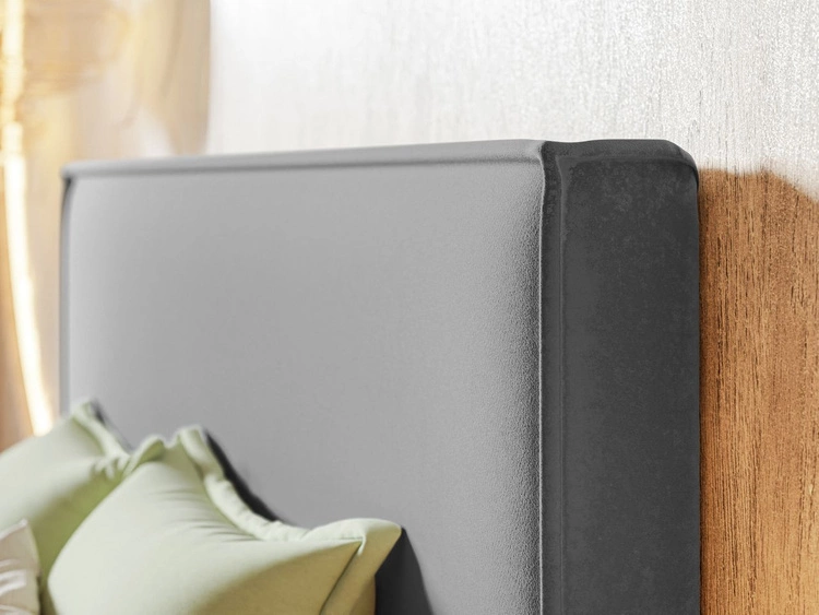 Łóżko tapicerowane ze stelażem 160x200 Grenada Jasny szary