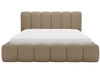 Łóżko tapicerowane z pojemnikiem i stelażem 140x200 Cloud brązowe