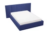 Łóżko tapicerowane z pojemnikiem i stelażem 160x200 cm Lizbona Niebieskie
