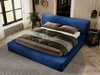 Łóżko tapicerowane z pojemnikiem i stelażem 120x200 Mali Niebieskie