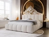 Łóżko tapicerowane z pojemnikiem i stelażem 200x200 Cloud beżowe