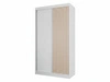 Szafa przesuwna z lamelami 120 cm Loreto Biała