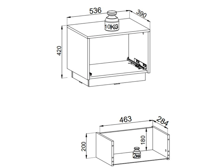 Stolik nocny z drzwiczkami Roland Biały