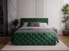 Łóżko kontynentalne z pojemnikiem na pościel 160x200 Montego Zielone