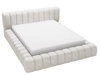 Łóżko tapicerowane z pojemnikiem na pościel i stelażem 120x200 Italia Kremowe