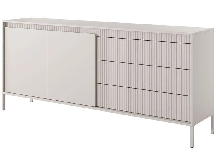 Komoda z drzwiami i szufladami 187 cm Sorano Beżowa