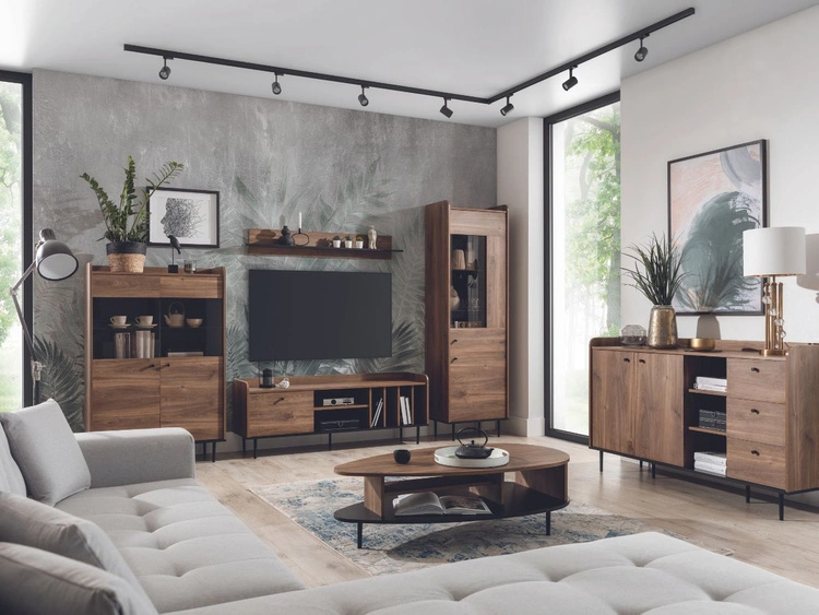 Szafka pod telewizor z drzwiczkami 150 cm Vasa Brązowa