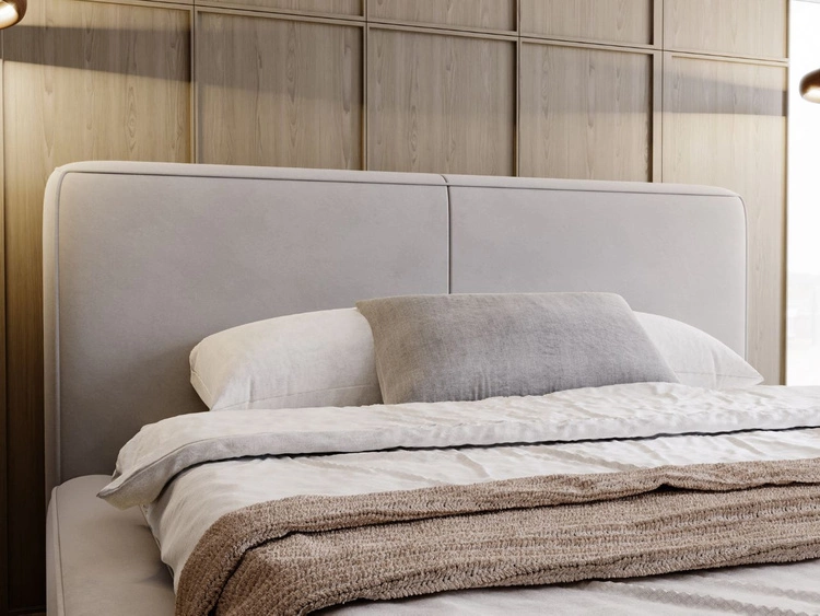 Łóżko tapicerowane z pojemnikiem i stelażem 120x200 Amaro Szare