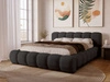 Łóżko tapicerowane z pojemnikiem na pościel 120x200 Doria Czarne