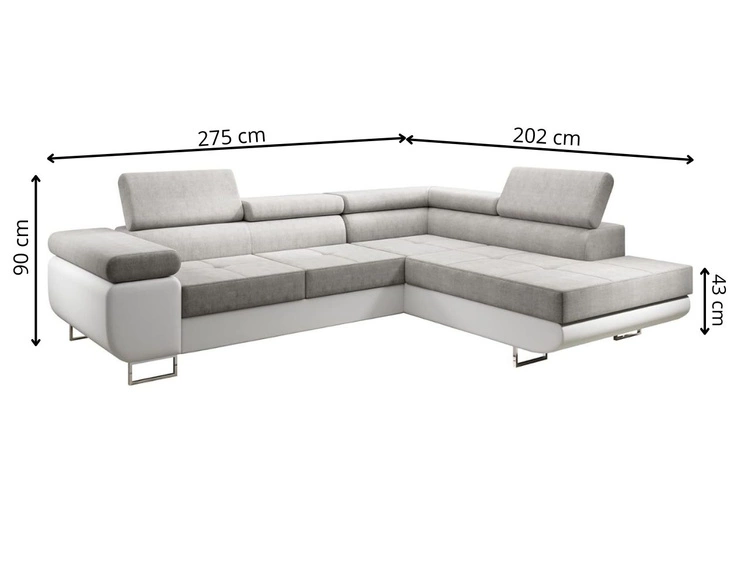 Narożnik lewy z funkcją spania i pojemnikiem Solam L Ciemny zielony