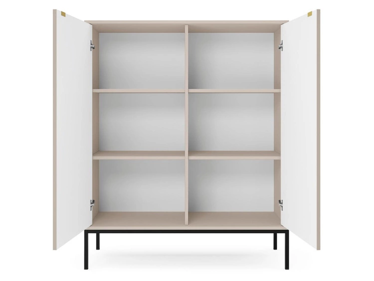 Komoda z drzwiami Amber Kaszmir na czarnych nogach