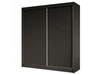 Szafa przesuwna z ryflowanym frontem 200 cm Fano Czarna