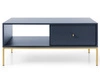 Stolik kawowy z szufladą na złotych nóżkach Amor Granatowy