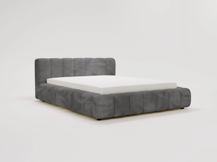 Łóżko tapicerowane z pojemnikiem na pościel 180x200 Ibiza Grafitowe