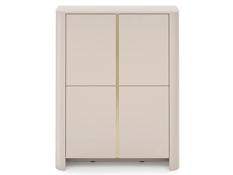 Komoda czterodrzwiowa ze złotą listwą dekoracyjną Brillo Kaszmir