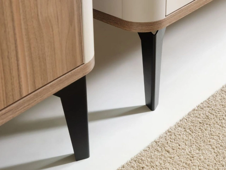 Witryna niska z oświetleniem LED Arelis Kaszmir, Orzech Royal