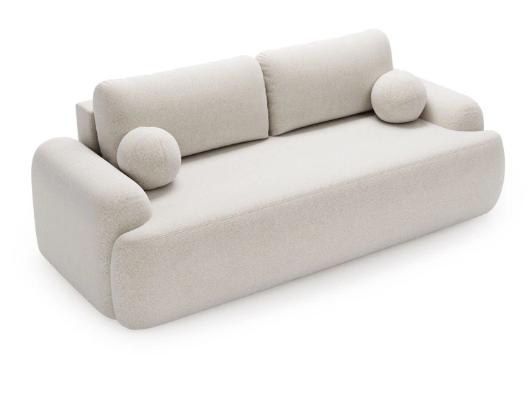 Kanapa z funkcją spania i pojemnikiem Aurio Biała